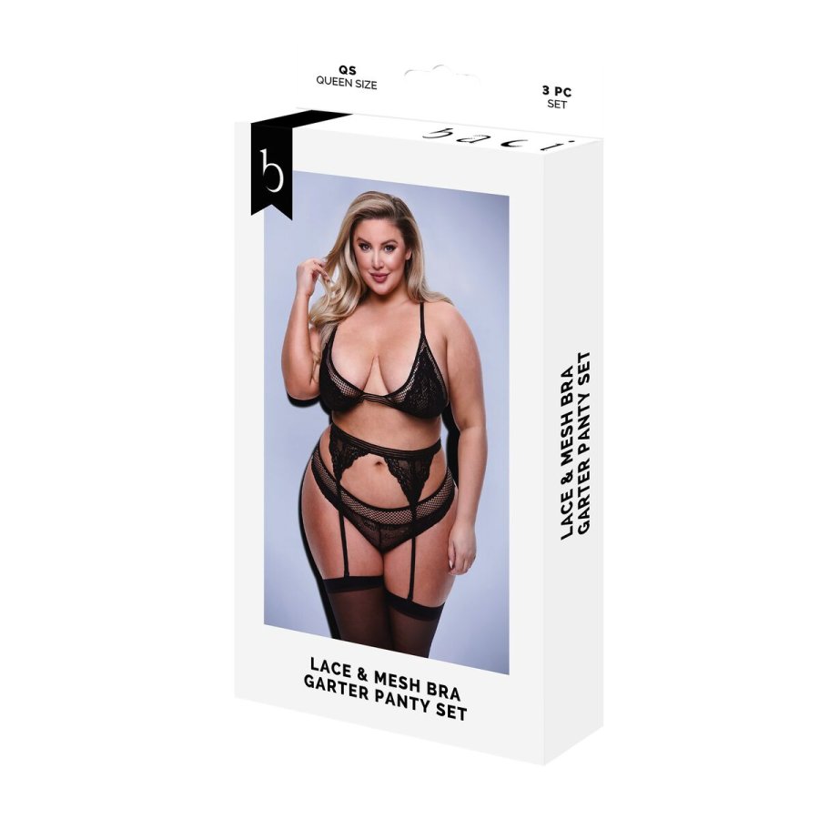 Undert�j S�t Baci Lingerie Sort 3 Dele (Queen) #1