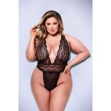Body Baci Lingerie Deep V Sort Queen size #2