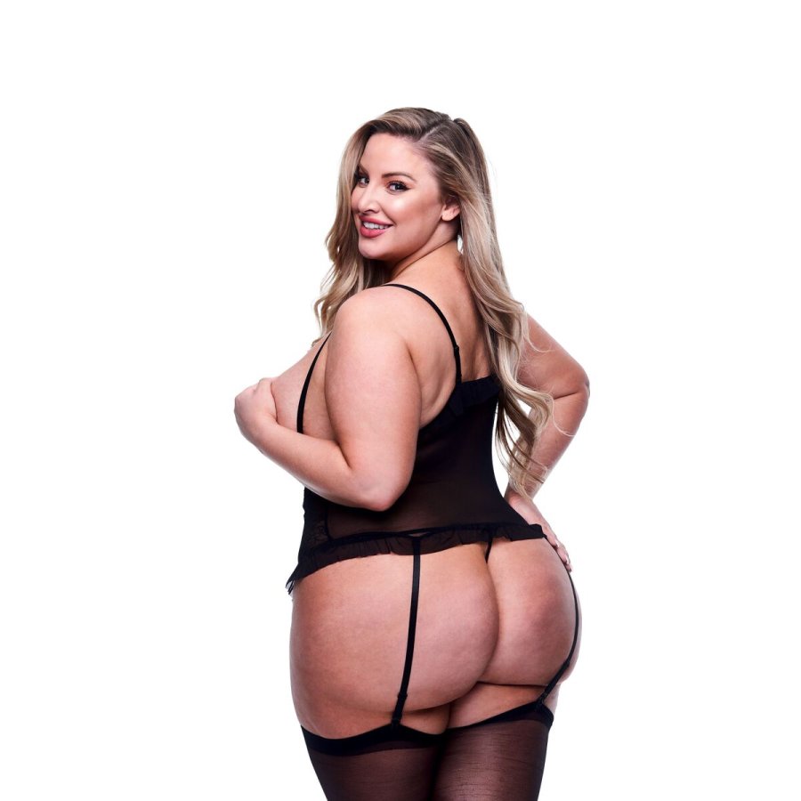 Korset Baci Lingerie Peek-a-boo Sort 2 Dele (Queen size) #4