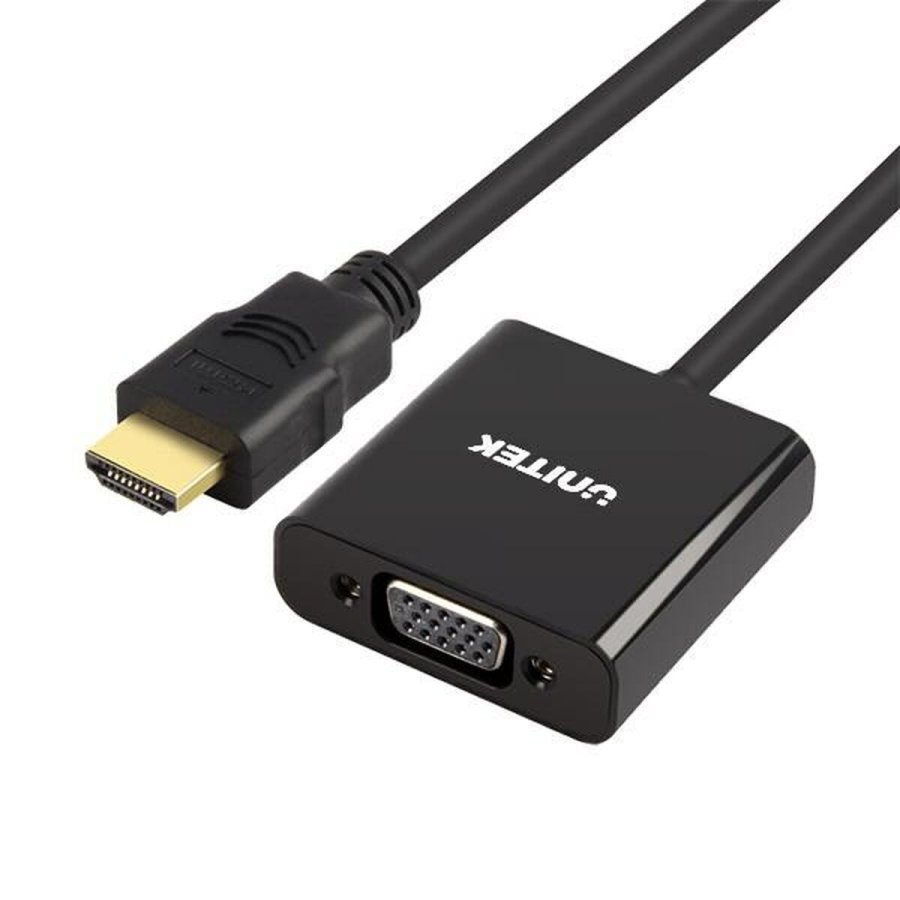HDMI til VGA med lydadapter Unitek Y-6333 Sort #1