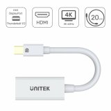 Mini DisplayPort til HDMI-adapter Unitek Y-6331 Hvid 20 cm #3