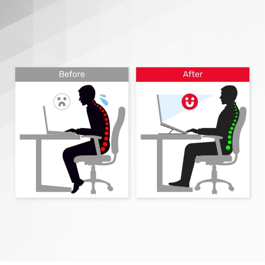 Fleksibel og justerbar sttte til brbar computer Unitek OT155SL Aluminium #6