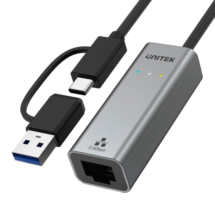 USB-C til ethernet-adapter Unitek U1313C Gr� 30 cm #2
