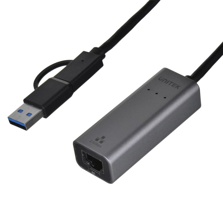 USB-C til ethernet-adapter Unitek U1313C Gr� 30 cm #5