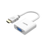 HDMI til VGA Unitek Y-6333C01 Hvid #1