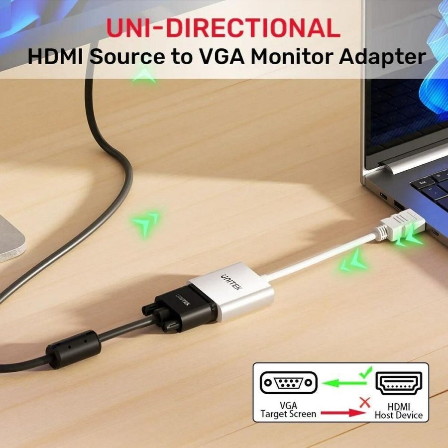HDMI til VGA Unitek Y-6333C01 Hvid #3