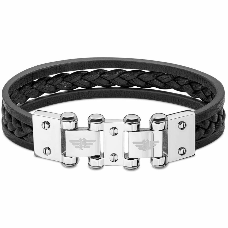 Armbnd til mnd Police PEAGB2211622 Lder 19 cm #1
