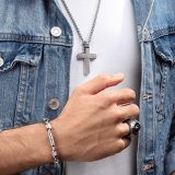 Armbnd til mnd Police PEAGB0001116 Rustfrit stl #2