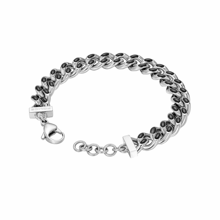 Armbnd til mnd Police Rustfrit stl #3