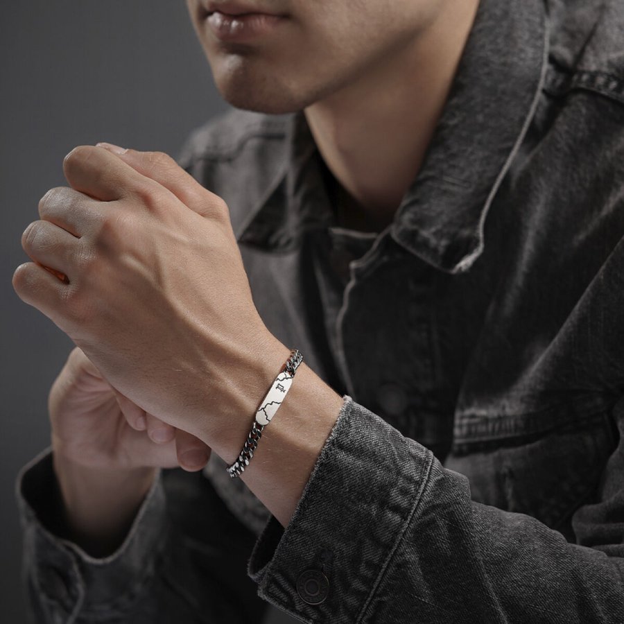 Armbnd til mnd Police PEAGB0041201 Slvfarvet #4