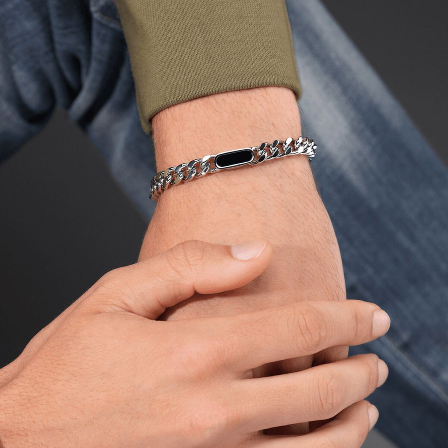 Armbnd til mnd Police PEAGB0079901 Slvfarvet #4