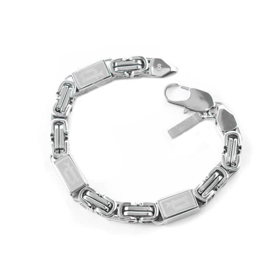 Armbnd til mnd Police PJ.24654BSS01-S Rustfrit stl 18 cm #1