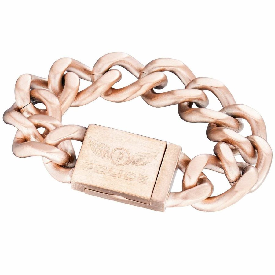 Armbnd til mnd Police PJ25016BSRG.02-2 Rustfrit stl 21 cm #1