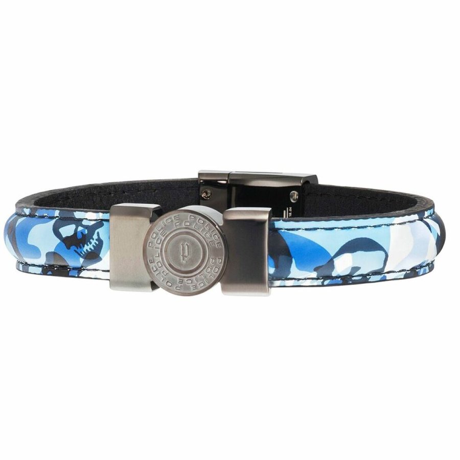 Armbnd til mnd Police PJ25556BLU.03-L Lder 21 cm #1