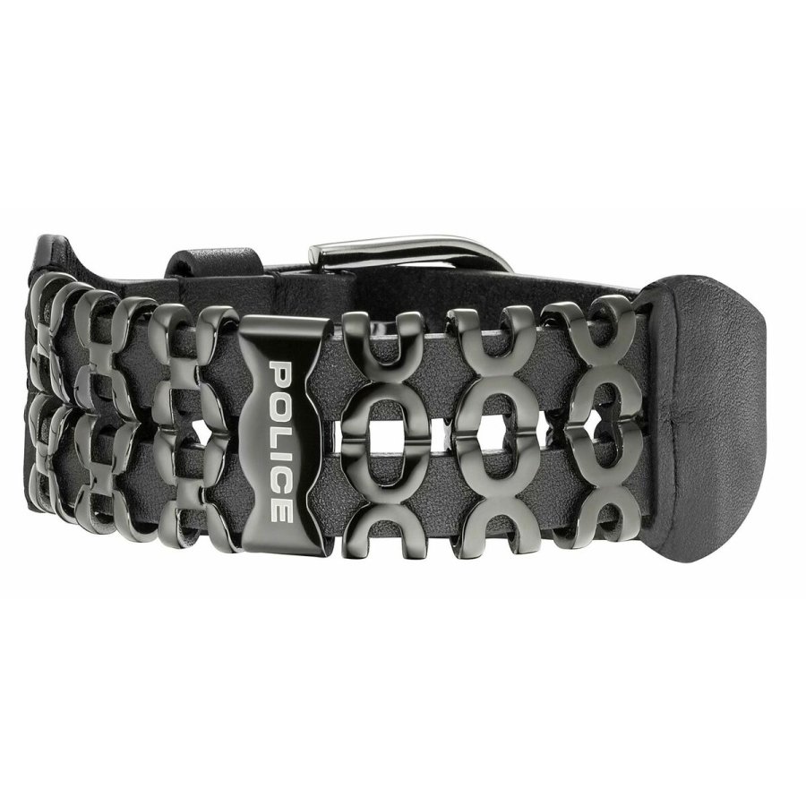 Armbnd til mnd Police PJ26145BLB.02 Lder 19 cm #1