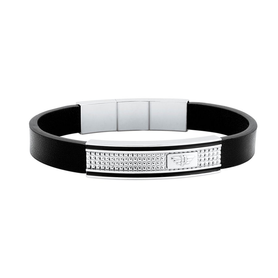 Armbnd til mnd Police PJ26194BLB.01 Lder 19 cm #1