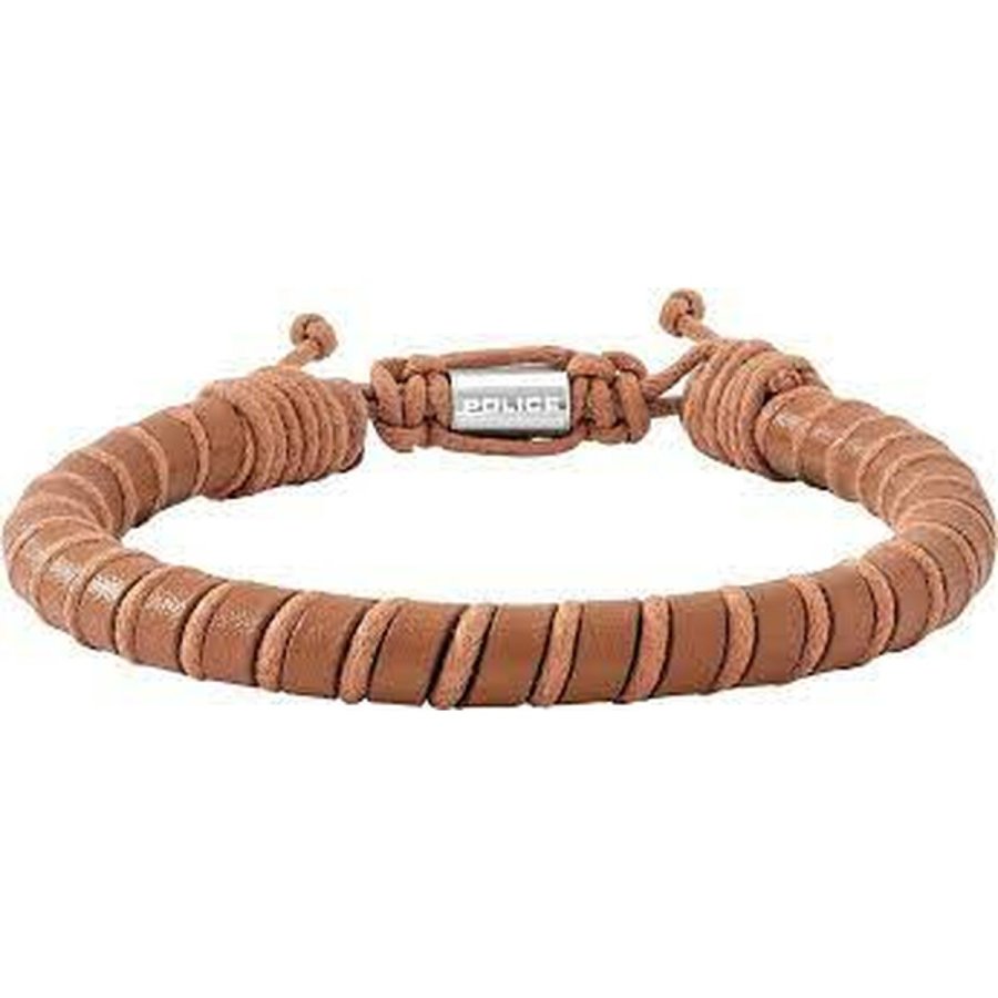 Armbnd til mnd Police PJ26486BLC.03 Lder 19 cm #1