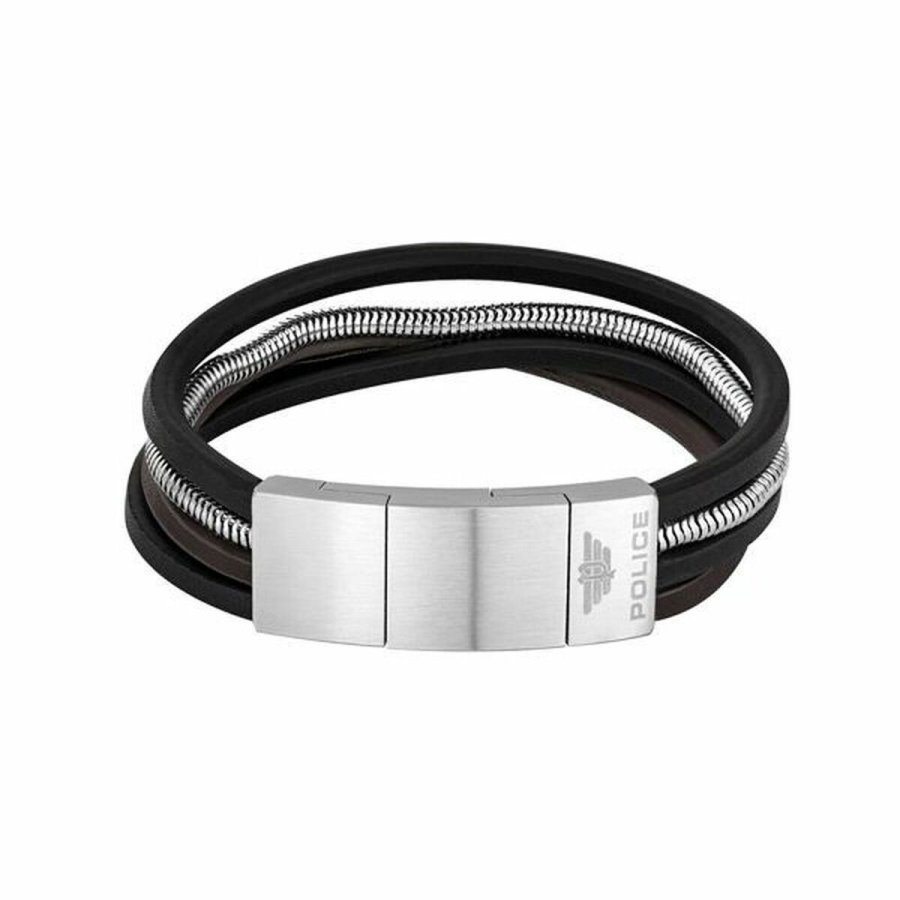 Armbnd til mnd Police PJ26551BSS.01 Lder 19-21 cm #1