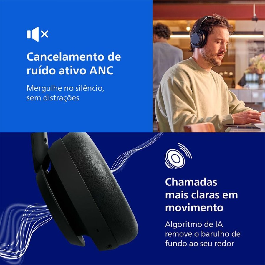 Hovedtelefoner Philips TAH6509BK Sort #6