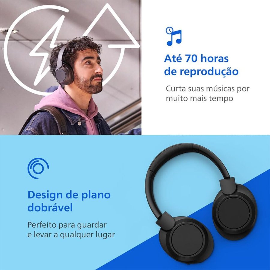 Hovedtelefoner Philips TAH6509BK Sort #7