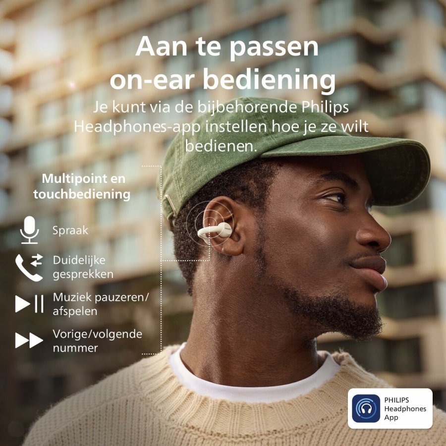 Hovedtelefoner Philips TAQ2000WT/00 Hvid #7