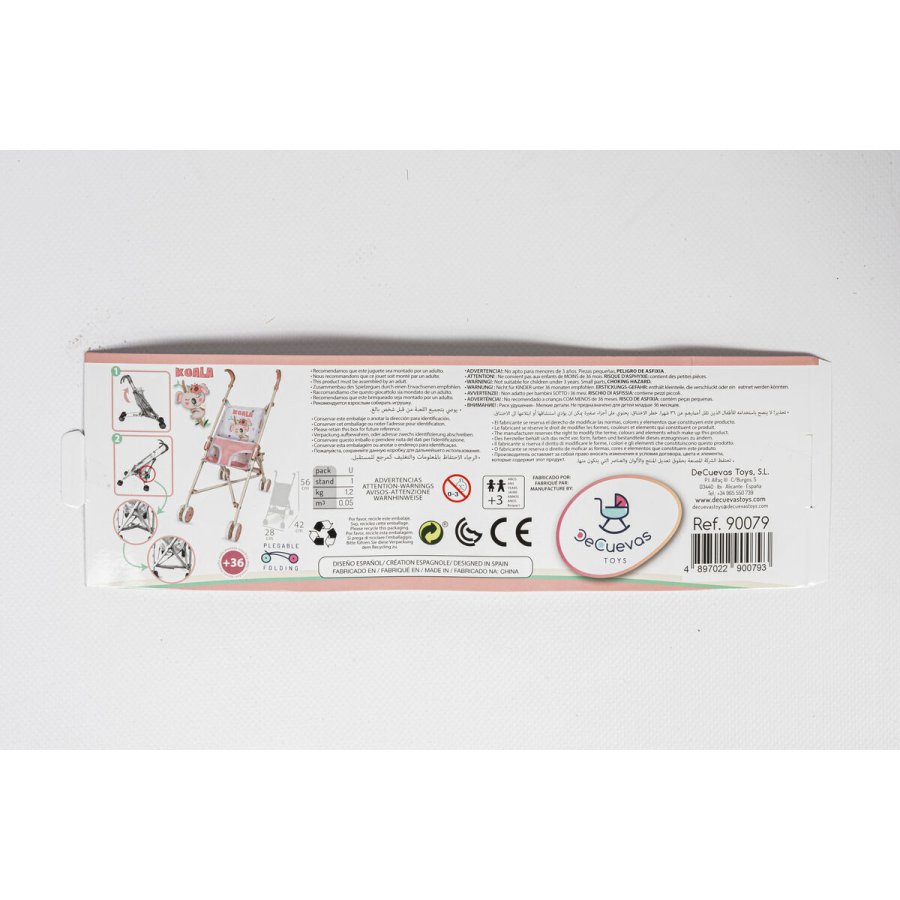 Lille Barnevogn til Dukker Decuevas Koala 28 x 42 x 56 cm #5