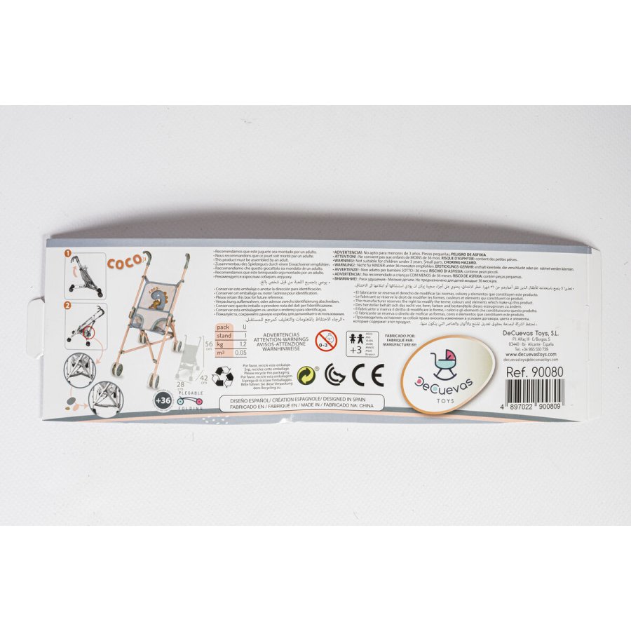 Lille Barnevogn til Dukker Decuevas Coco 48 cm 28 x 42 x 56 cm #5