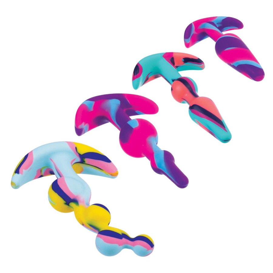 Anal plug NMC Multifarvet 4 Dele #3