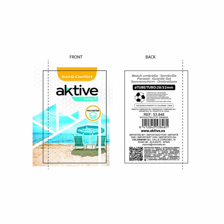 Parasol Aktive Bl� 280 x 260 x 280 cm 280 x 240 x 280 cm (4 enheder) #3