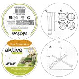 Fod for strandparasol Aktive Hvid Plastik Svamp EPS 85 x 31 x 85 cm (4 enheder) #3