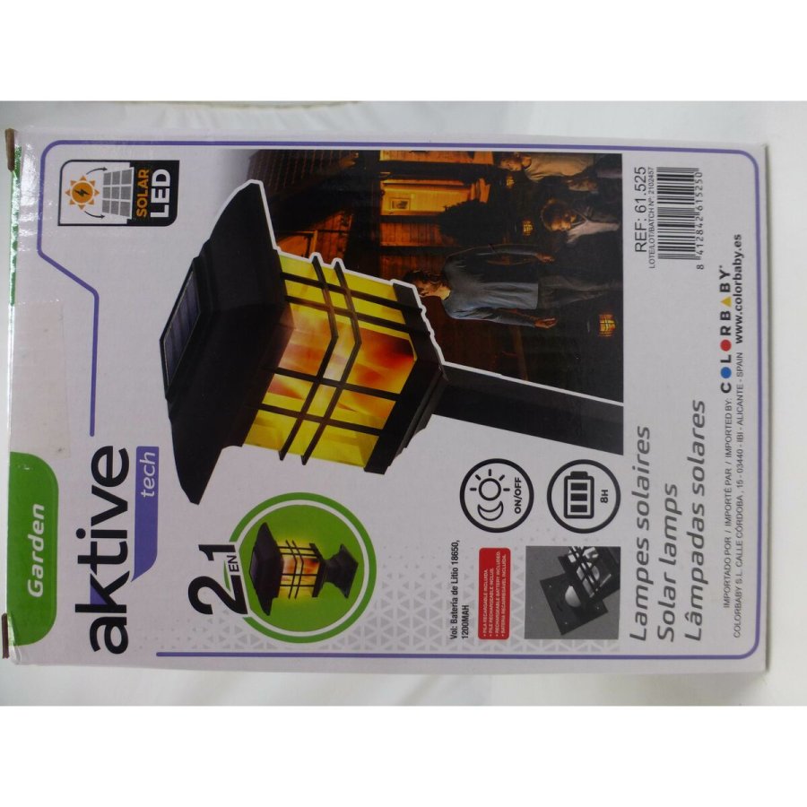 S�t med solcelle-havelys Aktive Plastik 13,5 x 46 x 13,5 cm (4 enheder) #3