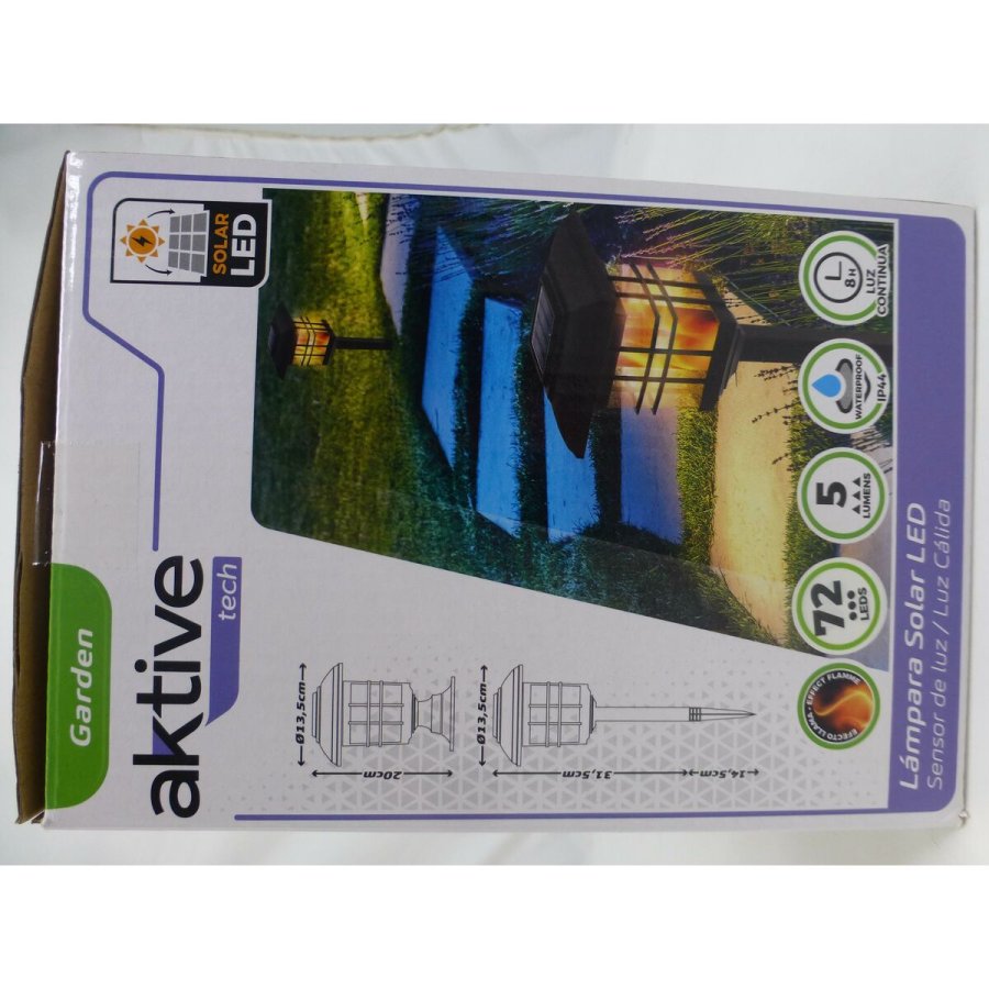 S�t med solcelle-havelys Aktive Plastik 13,5 x 46 x 13,5 cm (4 enheder) #6