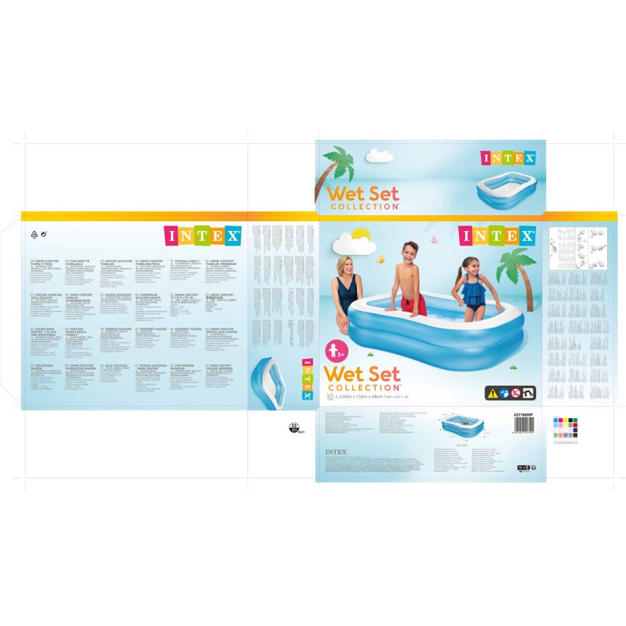 Oppustelig Pool Intex Bl Hvid Bl/hvid 540 L 203 x 48 x 152 cm (3 enheder) #7