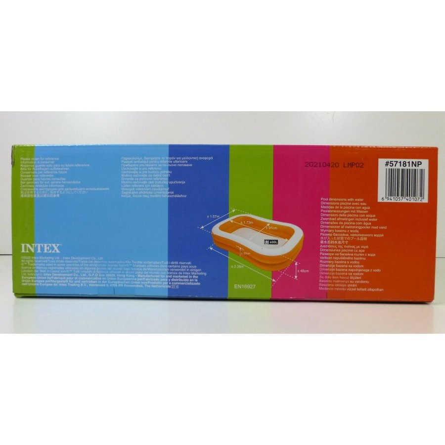 Oppustelig Pool Intex Mandarin Orange 600 L 229 x 48 x 152 cm (3 enheder) #5