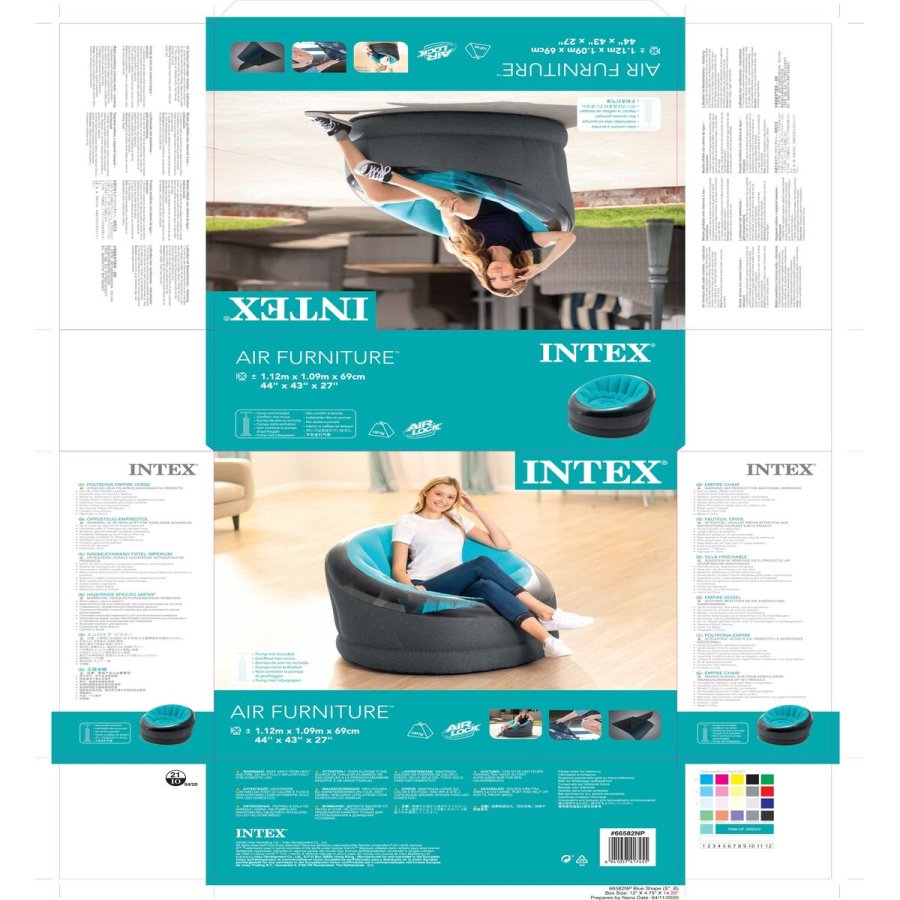 Oppustelige lnestol Intex EMPIRE 112 x 69 x 109 cm (3 enheder) #37