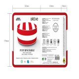 Oppustelig puf Aktive Stribet Kolonistil 53 x 23 x 53 cm (4 enheder) #21