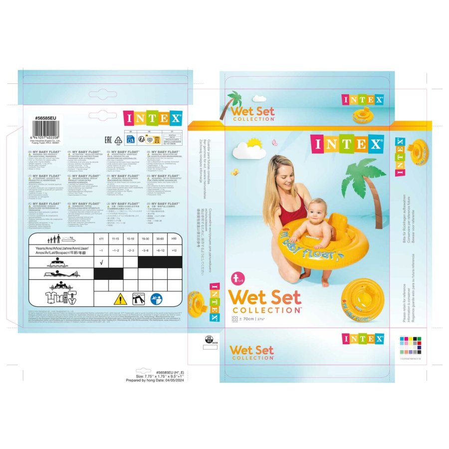 Baby flyder Intex Gul 70 x 25 x 70 cm (12 enheder) #29