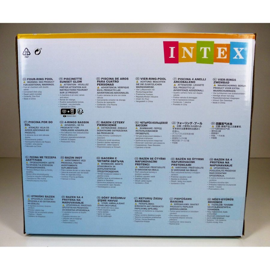 Oppustelig Pool til Brn Intex Sunset Ringe 780 L 168 x 46 x 168 cm (6 enheder) #36