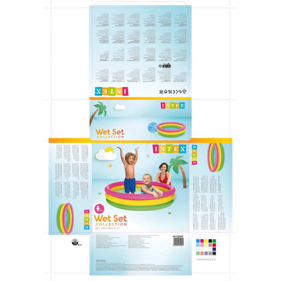 Oppustelig Pool til Brn Intex Sunset Ringe 275 L 147 x 33 x 147 cm (6 enheder) #22
