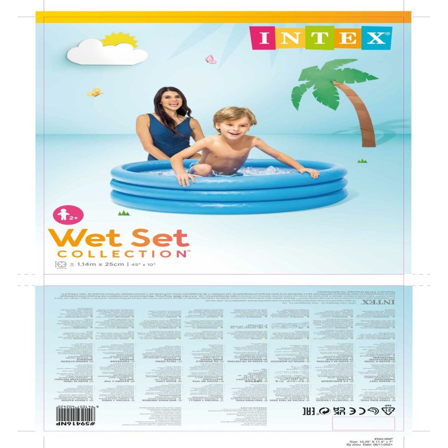 Oppustelig Pool til B�rn Intex Bl� Ringe 156 L 114 x 25 cm (12 enheder) #5