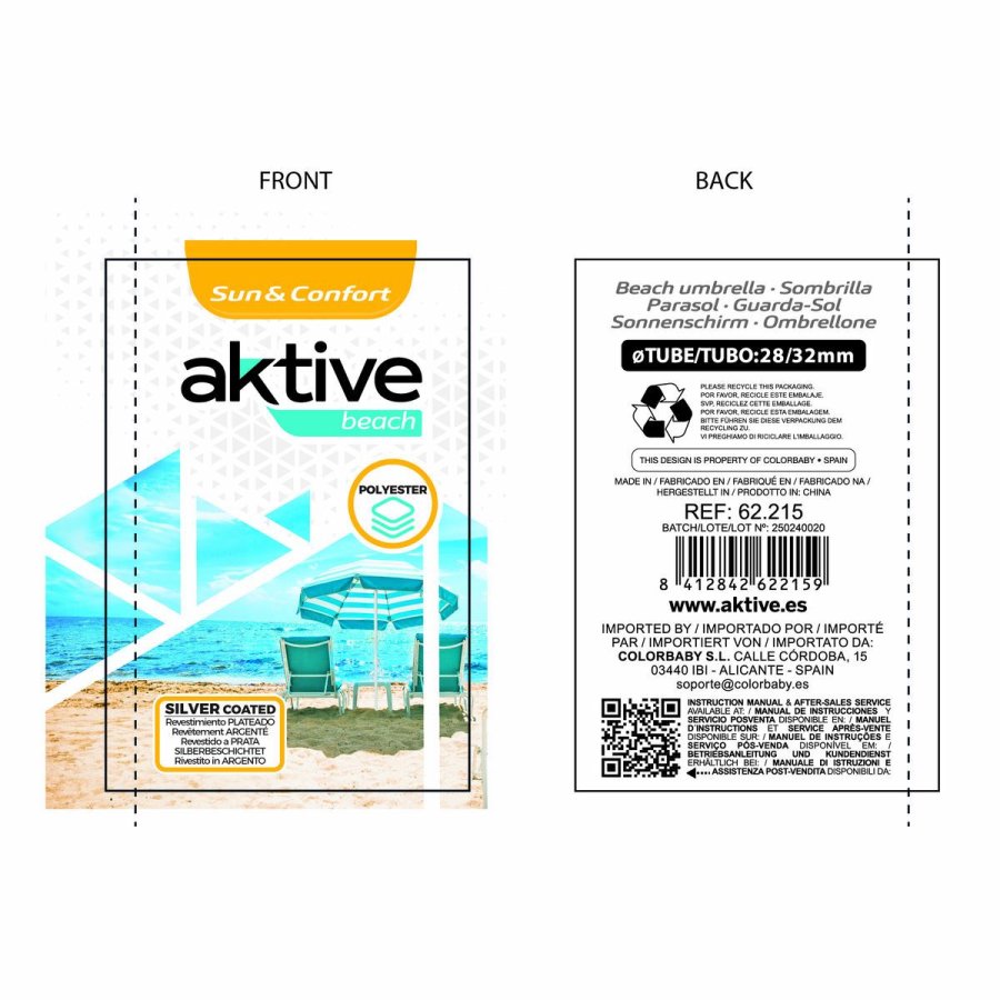 Parasol Aktive Bl� 200 x 205 x 200 cm (6 enheder) #4