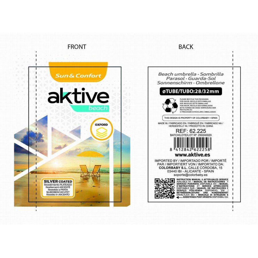 Parasol Aktive 220 x 209 x 220 cm 220 x 215 x 220 cm 220 x 213 x 220 cm (6 enheder) #4