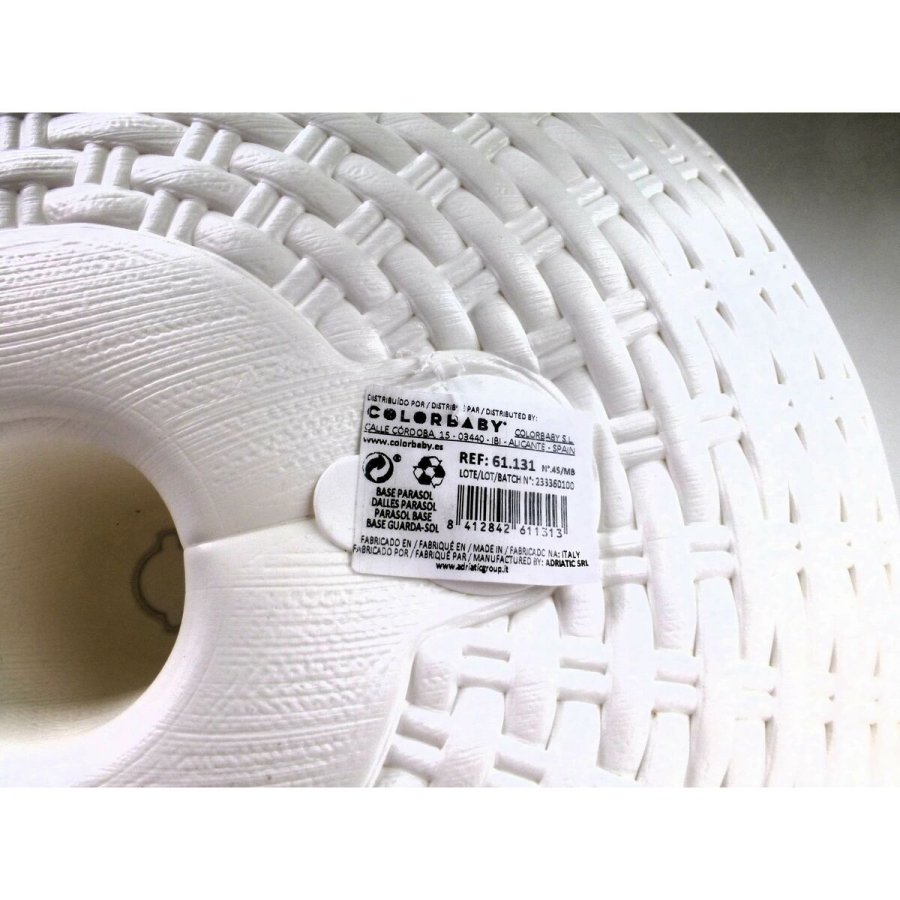 Fod for strandparasol Aktive Hvid Plastik 45 x 30 x 45 cm (5 enheder) #4