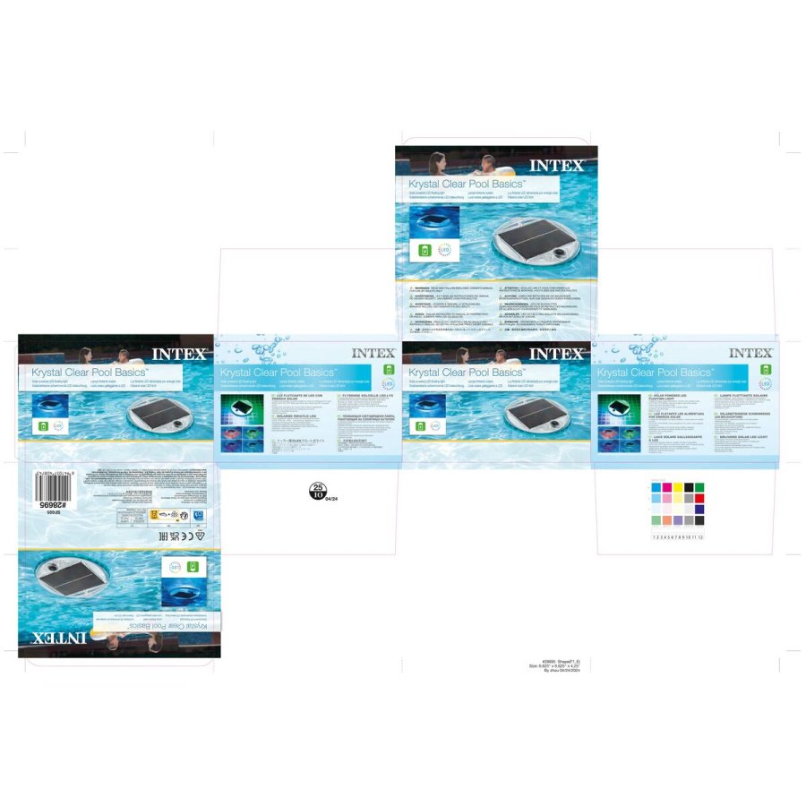 Flydende solcellelampe til swimmingpool Intex 16,8 x 10,8 x 16,8 cm (8 enheder) #6