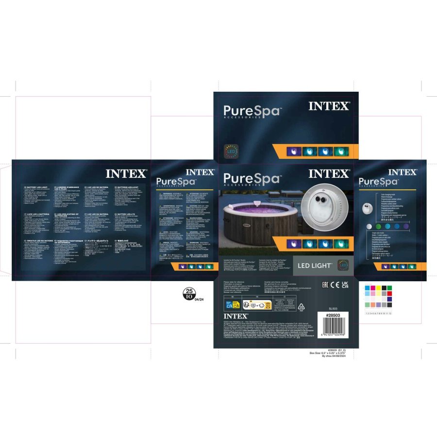 Sv�mmebassin lys Intex 28503 12 x 12 x 6,5 cm Multifarvet (8 enheder) #7