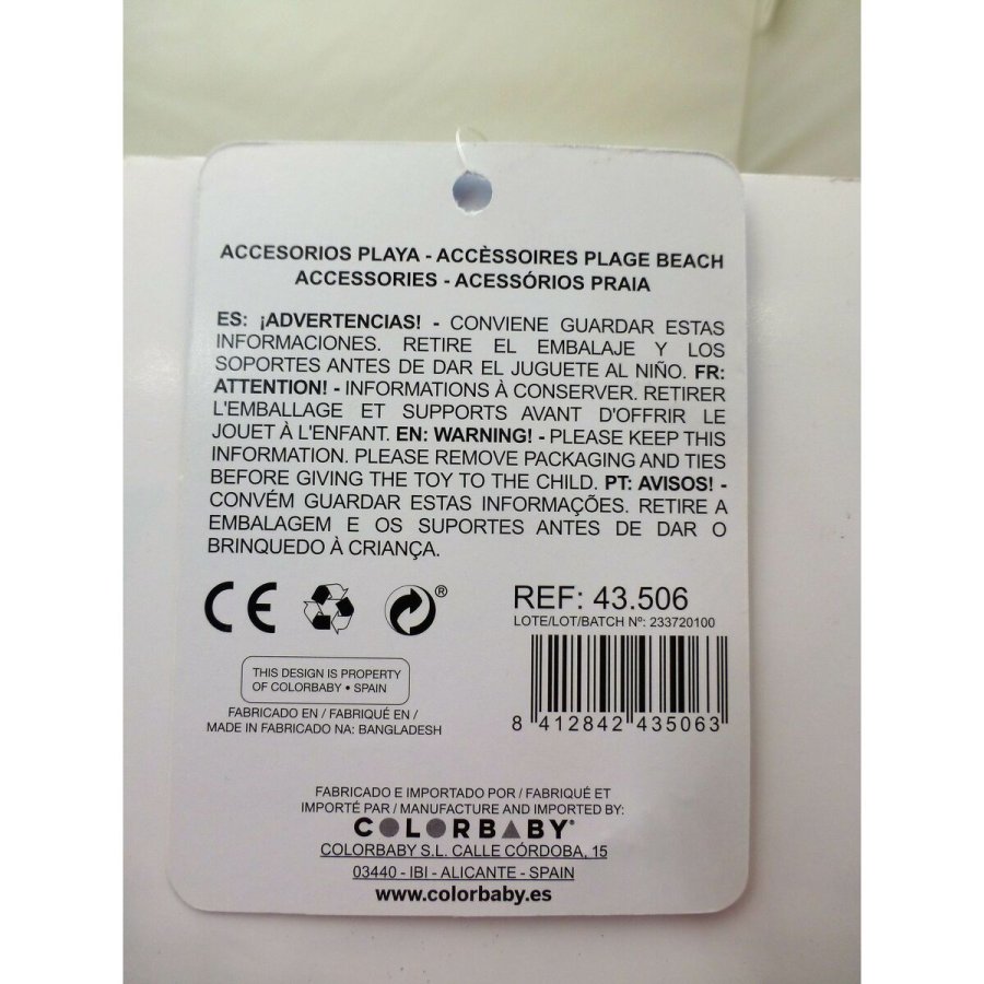 St med legetj til stranden Colorbaby Trillebr polypropylen (12 enheder) #11
