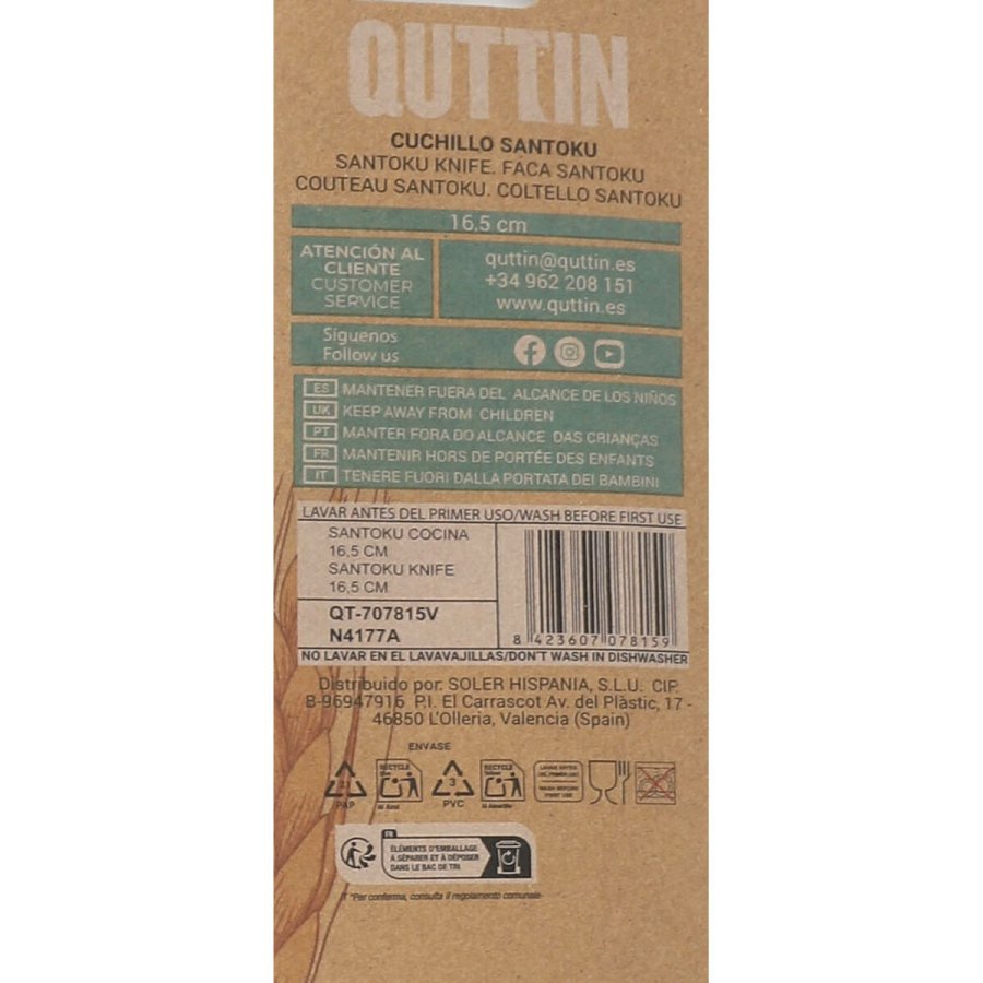 Santoku kniv Quttin Bio (16,5 cm) 16,5 cm (24 enheder) #7