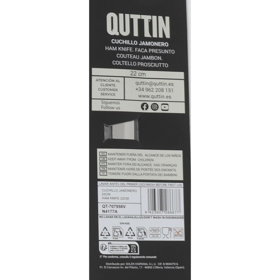 Skinkekniv Quttin Kasual 24 enheder 34 x 2 x 2 cm (22 cm) #7