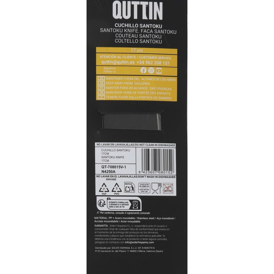 Santoku kniv Quttin Dark #7