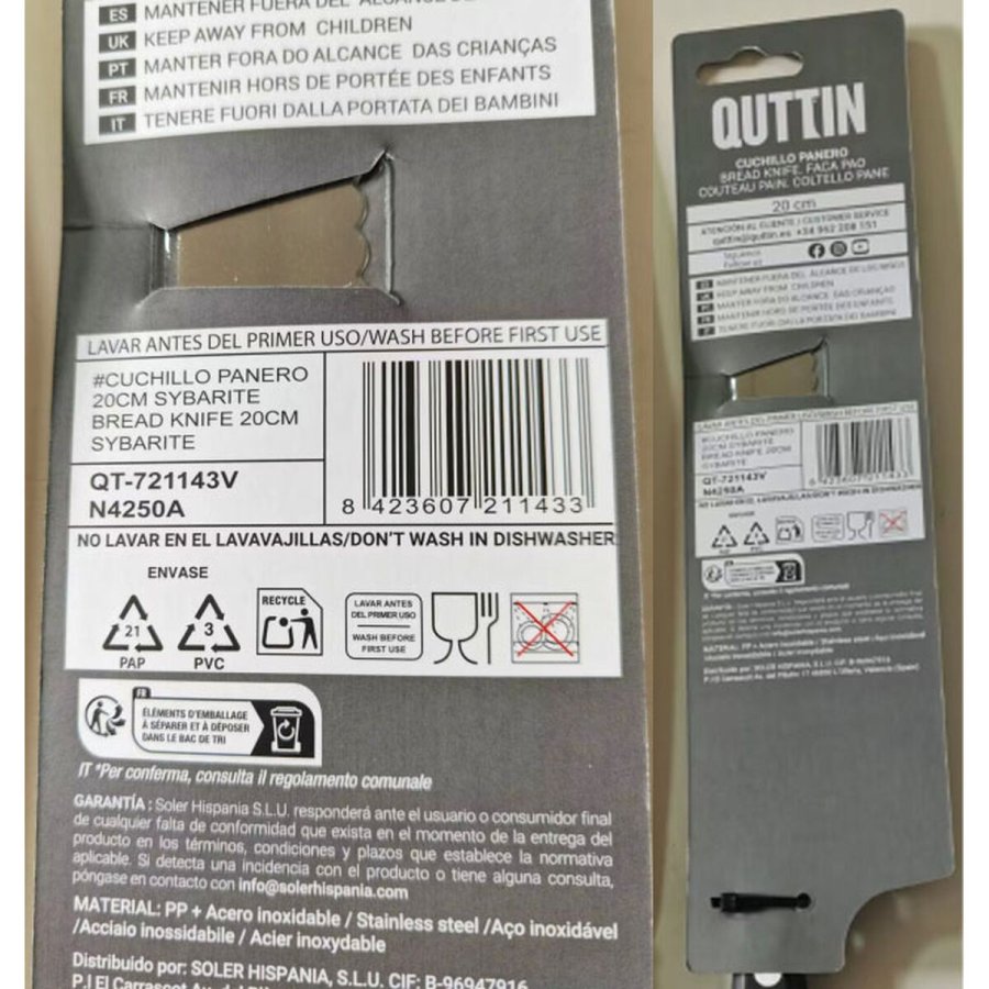 Brdkniv Quttin QT-721143 8 enheder 20 cm 1,8 mm (20 cm) #10